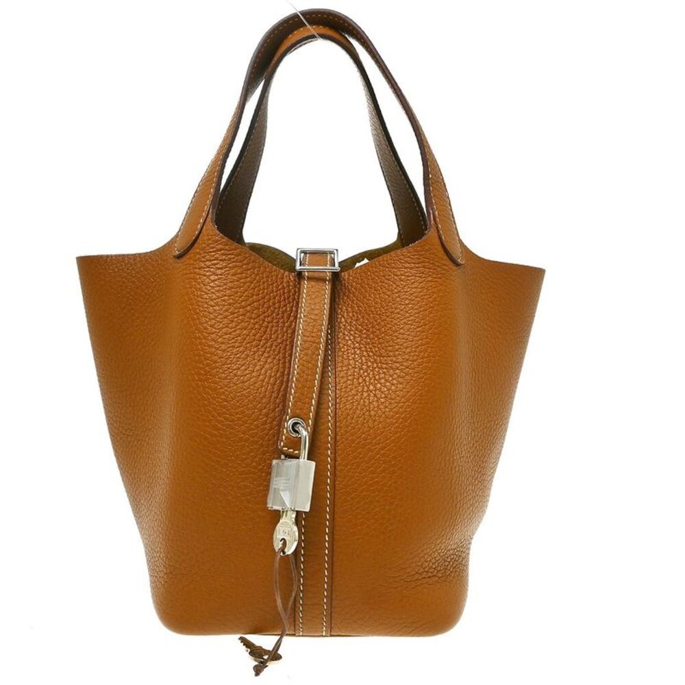 Hermes Picotin Clémence Brown Leather Handbag